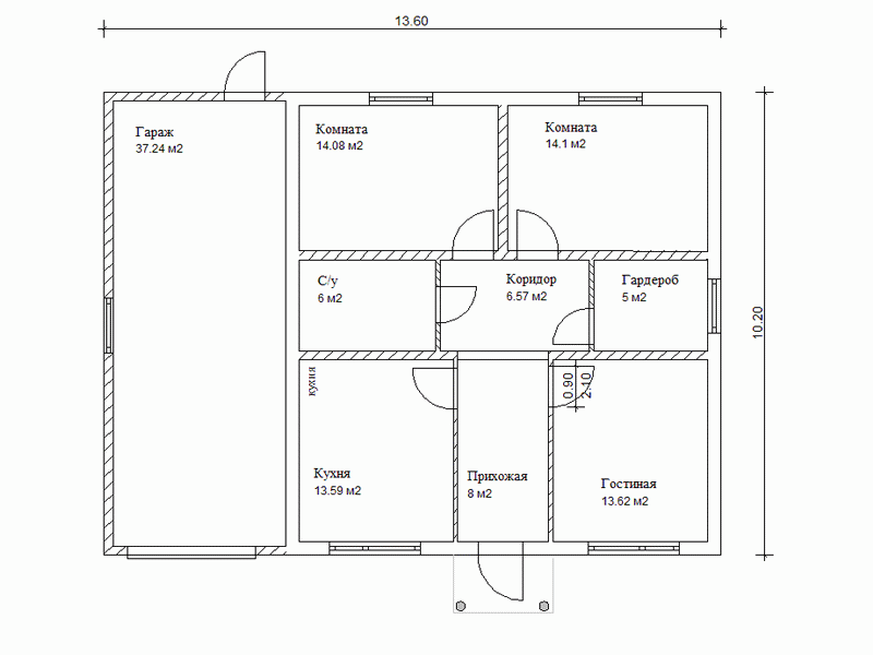План проекта дома П-118 из полистиролбетона
